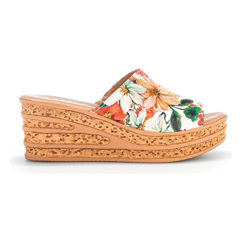 Gabor 650.35 Cork Wedge Sandal – Flower Print