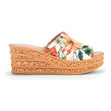 Gabor 650.35 Cork Wedge Sandal – Flower Print