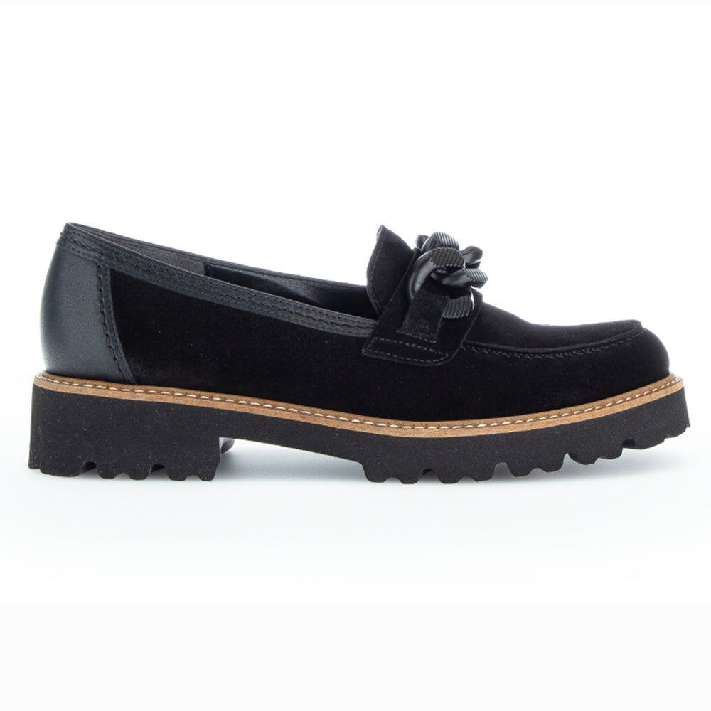 Gabor 240.17 Premium Suede Loafers – Black