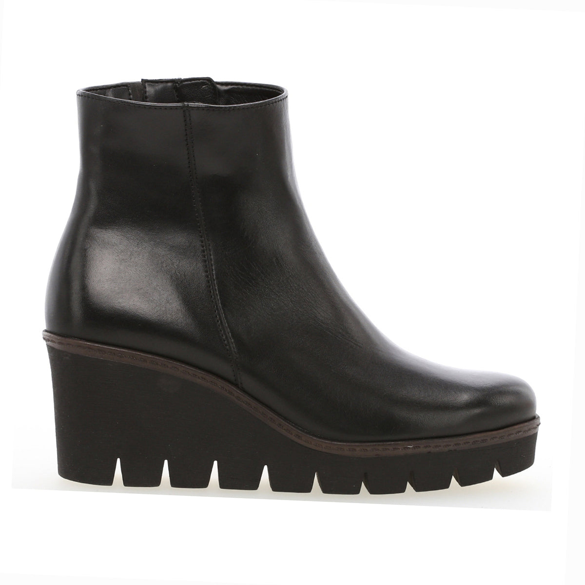 Gabor 780.27 Premium Leather Wedge Boot – Black
