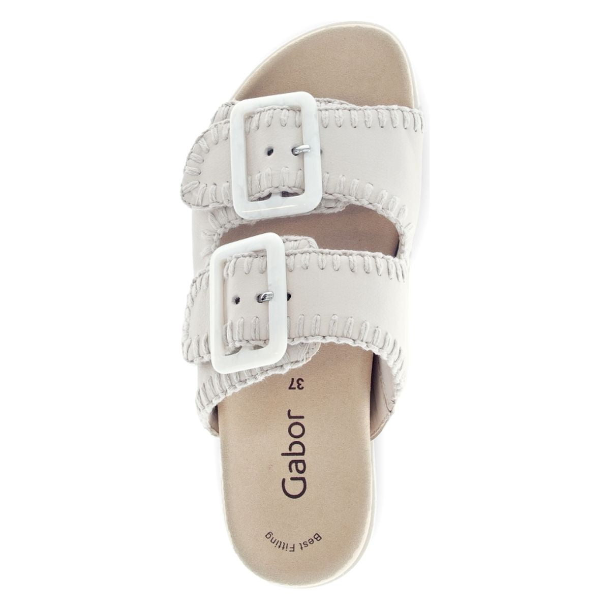 Gabor 741.22 Adjustable Slip On Sandal – Off White
