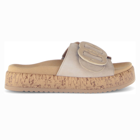 Gabor 760.12 Buckle Slide in Oak/Champagne with extra padding. 