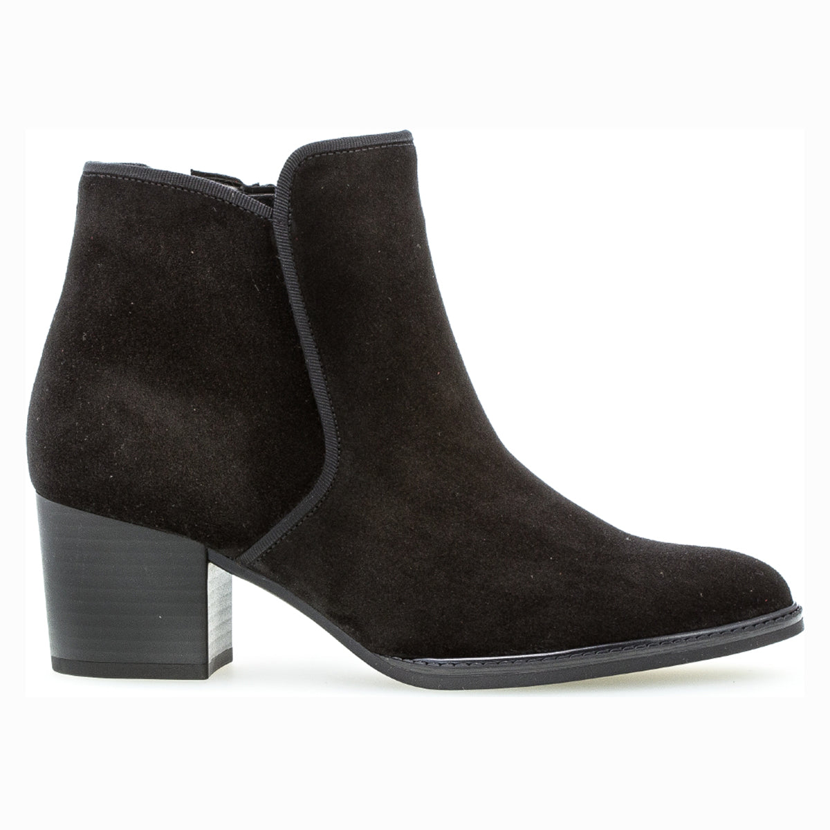 Gabor 890.87 Premium Block Heel Suede Bootie – Black