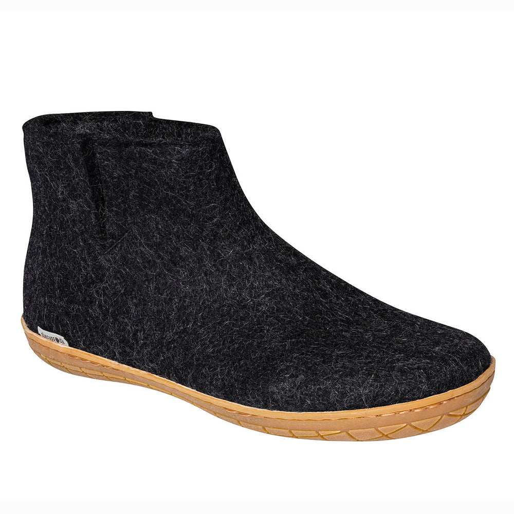 Glerups Slipper Boot Rubber Sole in Black