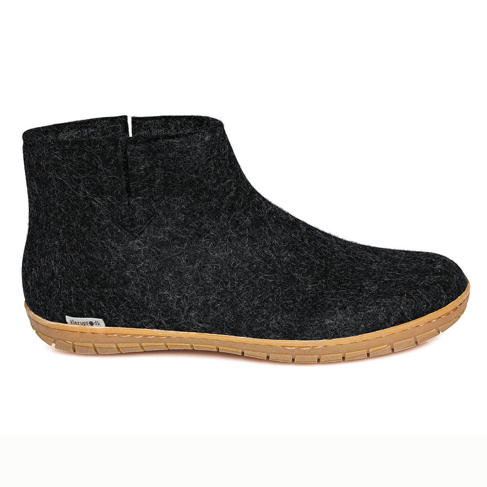 Glerups Slipper Boot Rubber Sole in Black