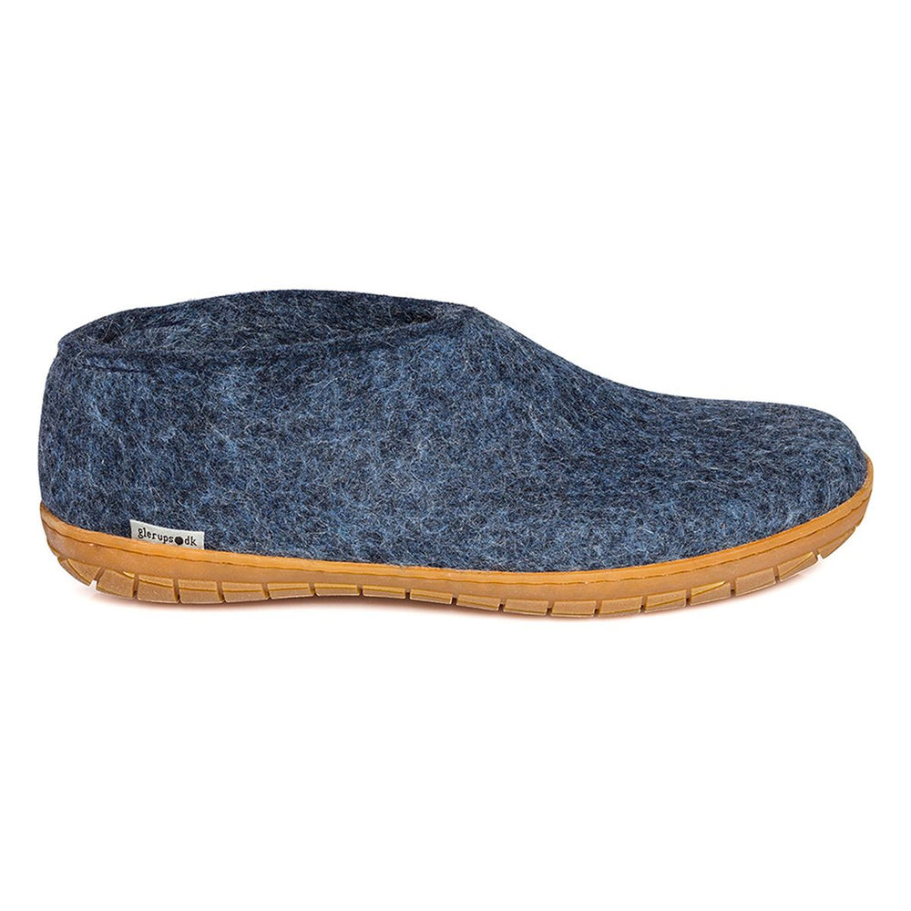 Glerups Wool Slip-On Shoe with Rubber Sole – Denim