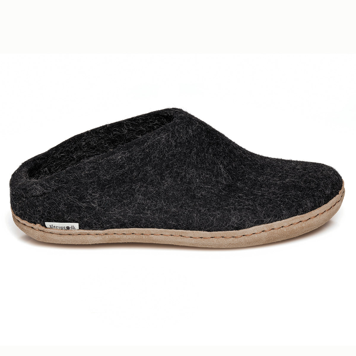 Glerups Slip On Leather Sole in Black