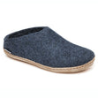 Glerups Wool Slip-On Shoe with Leather Sole – Denim