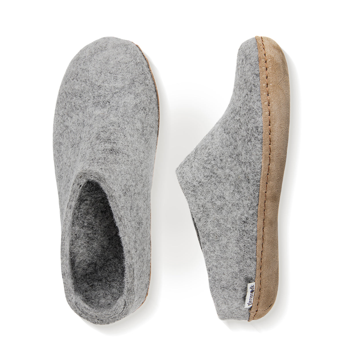 Glerups Slip On Leather Sole in Grey