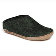 Glerups Slip On Leather Sole in Forest Green