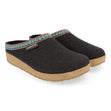 Haflinger GZ Wool Unisex Clog in Black