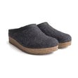 Haflinger GZL Wool Unisex Clog in Charcoal