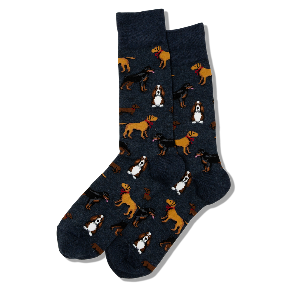 Men's Multi Dogs Crew Socks