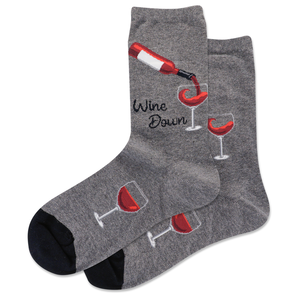 Women's Wine Crew Socks