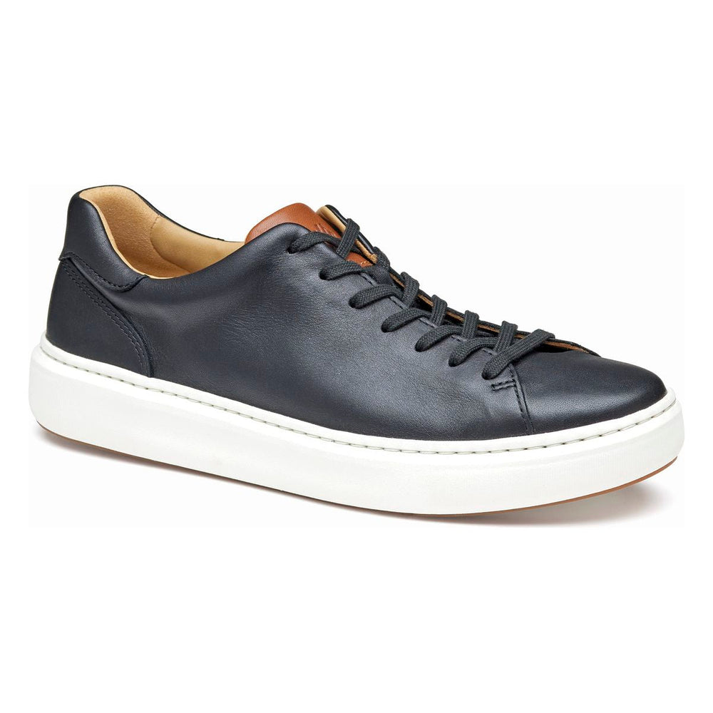 Johnston & Murphy Anders Lace-To-Toe Men's Sneaker in Black. Comfortable. Black, Soft leather, lace up, all-day wear, easy slip on. Style #25-2761