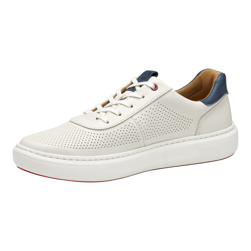 Johnston & Murphy Anders Perfed U-Throat Men's Sneaker in White