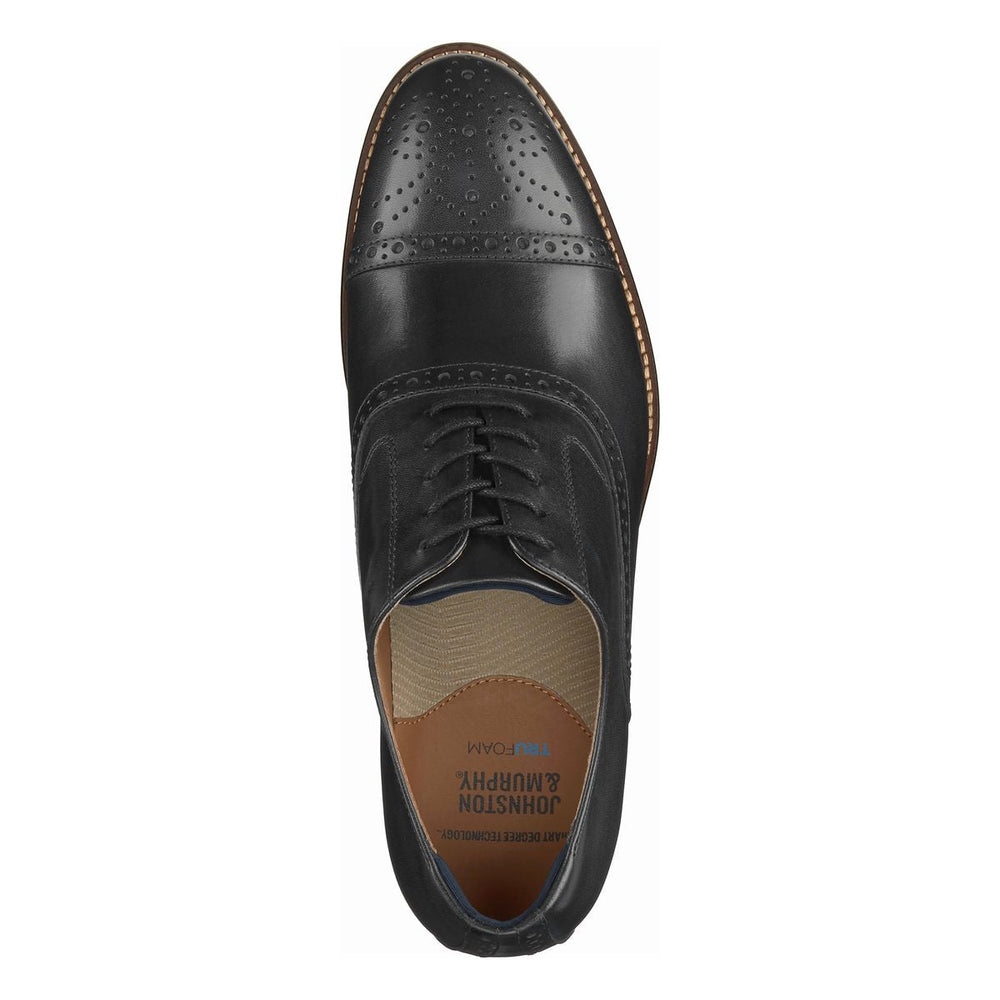 Johnston & Murphy Conard 2.0 Cap-Toe Men's Dress Shoe in Black
