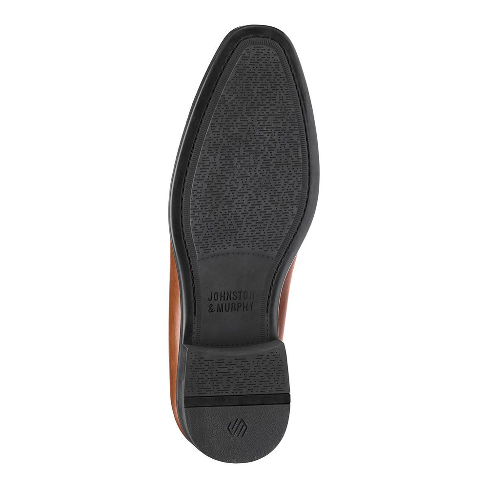 Johnston & Murphy Gibbons Penny Men's Dress Slip On in Mahogany