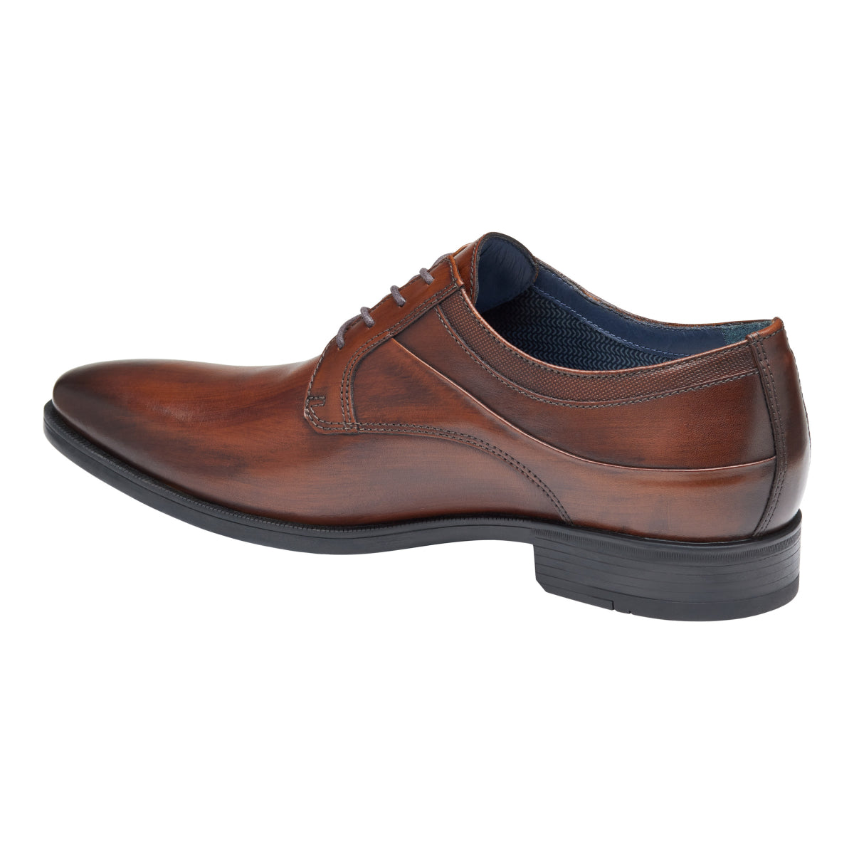 Johnston & Murphy Gibbons Plain Toe Men's Dress Shoe in Mahogany