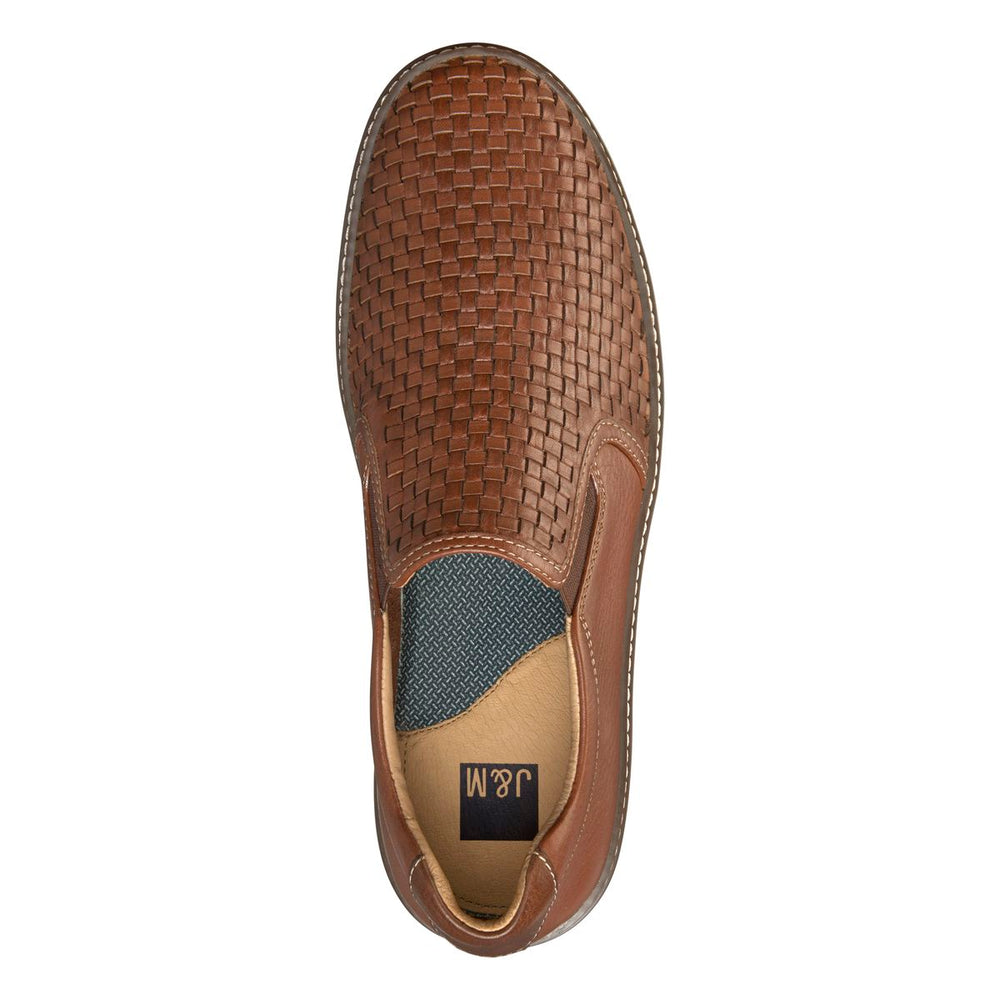 Johnston & Murphy McGuffey Woven Men's Slip-On in Tan