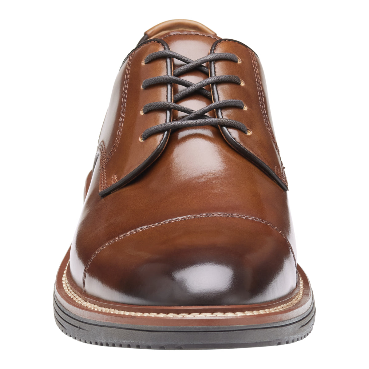 Johnston & Murphy Upton Cap Toe Men's Dress Shoe in Tan