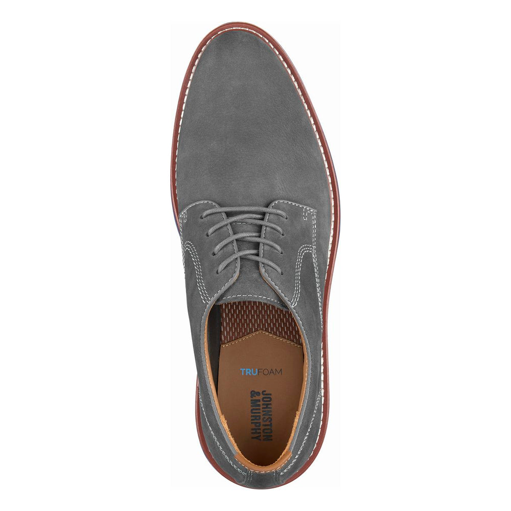 Johnston & Murphy Upton Plain Toe Men's Casual Shoe in Gray