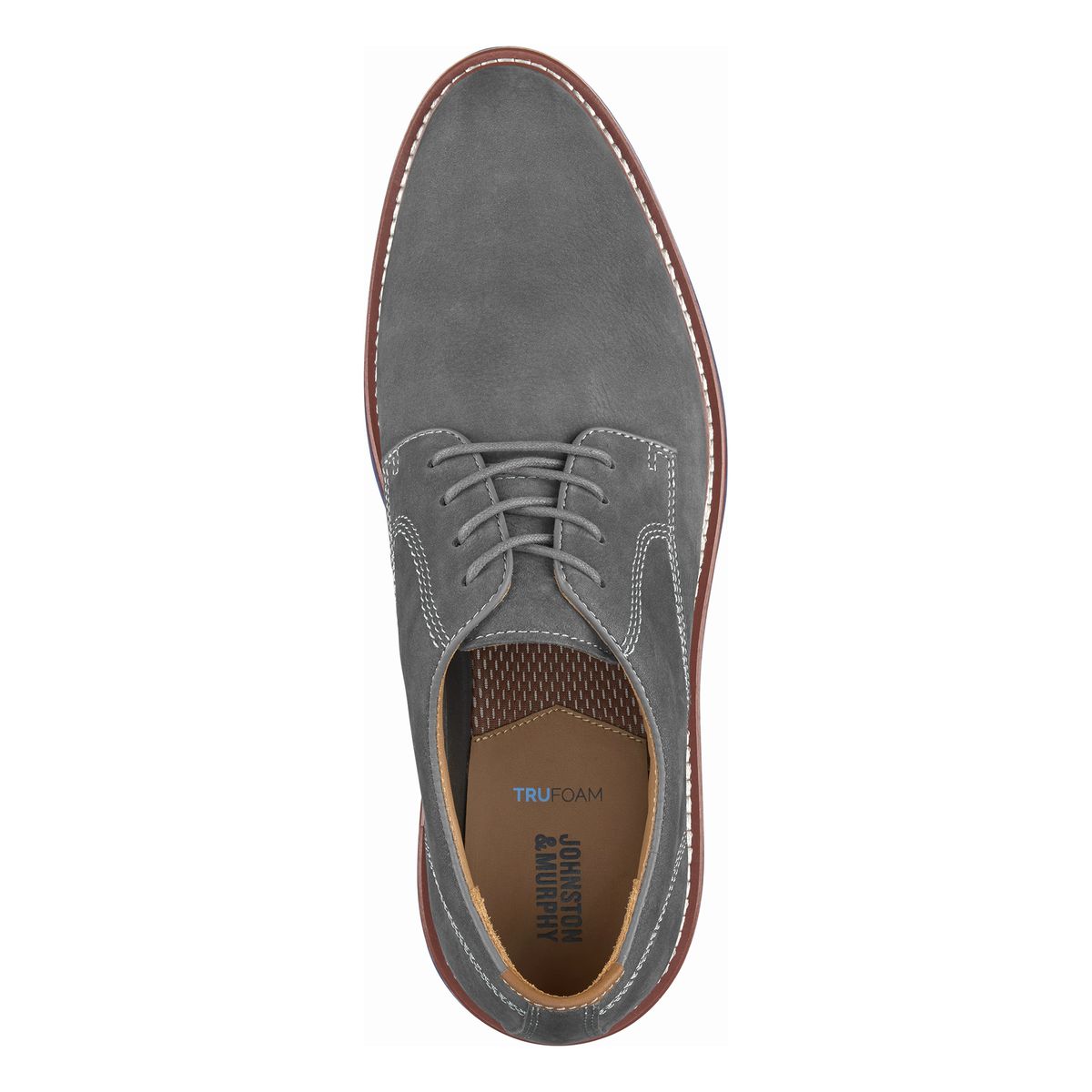 Johnston & Murphy Upton Plain Toe Men's Casual Shoe in Gray