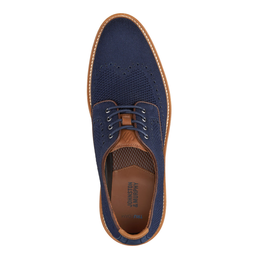 Johnston & Murphy Upton Knit Men's Dress Casual Shoe in Navy