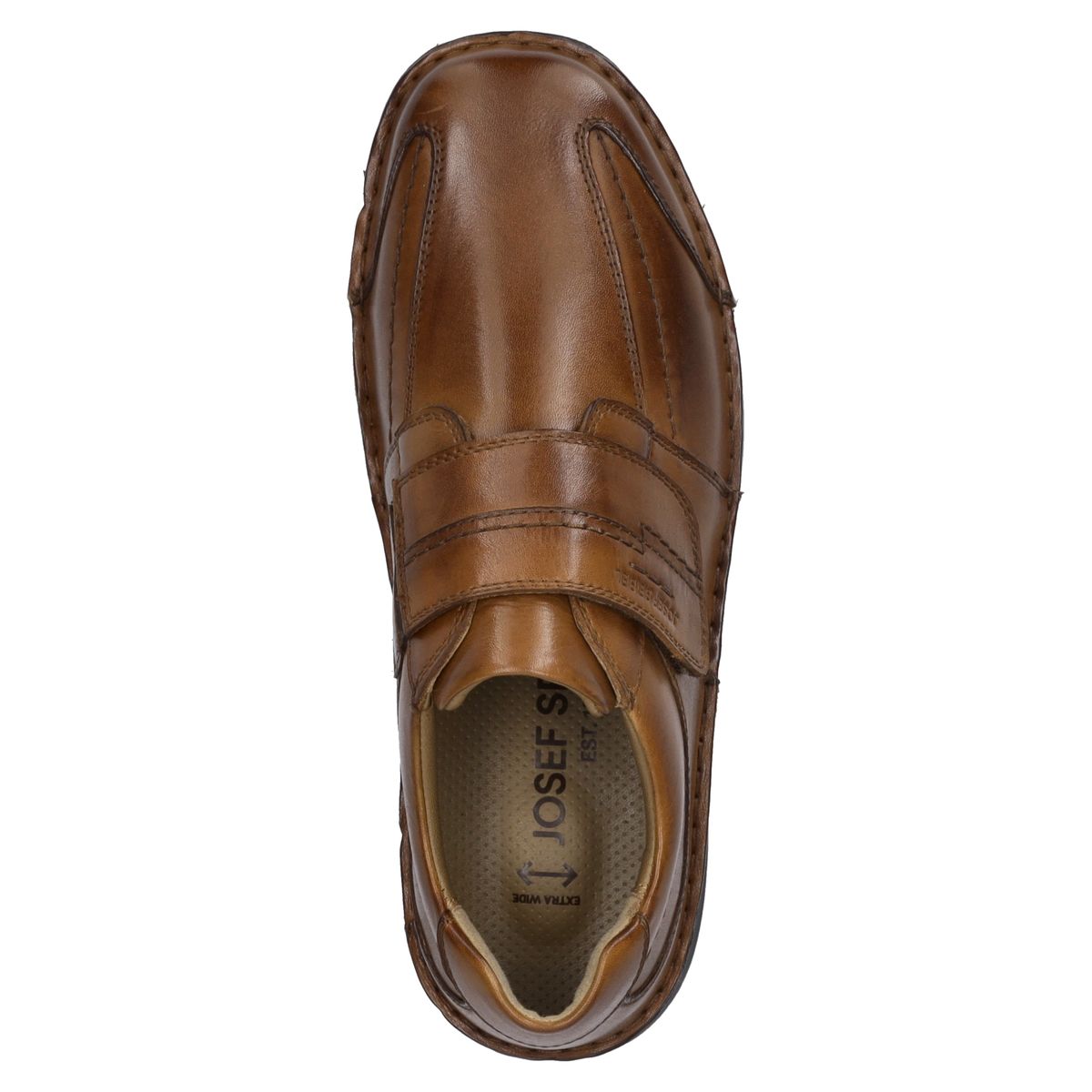 Josef Seibel Anvers 02 Men's Extra Wide Monk Strap in Cognac