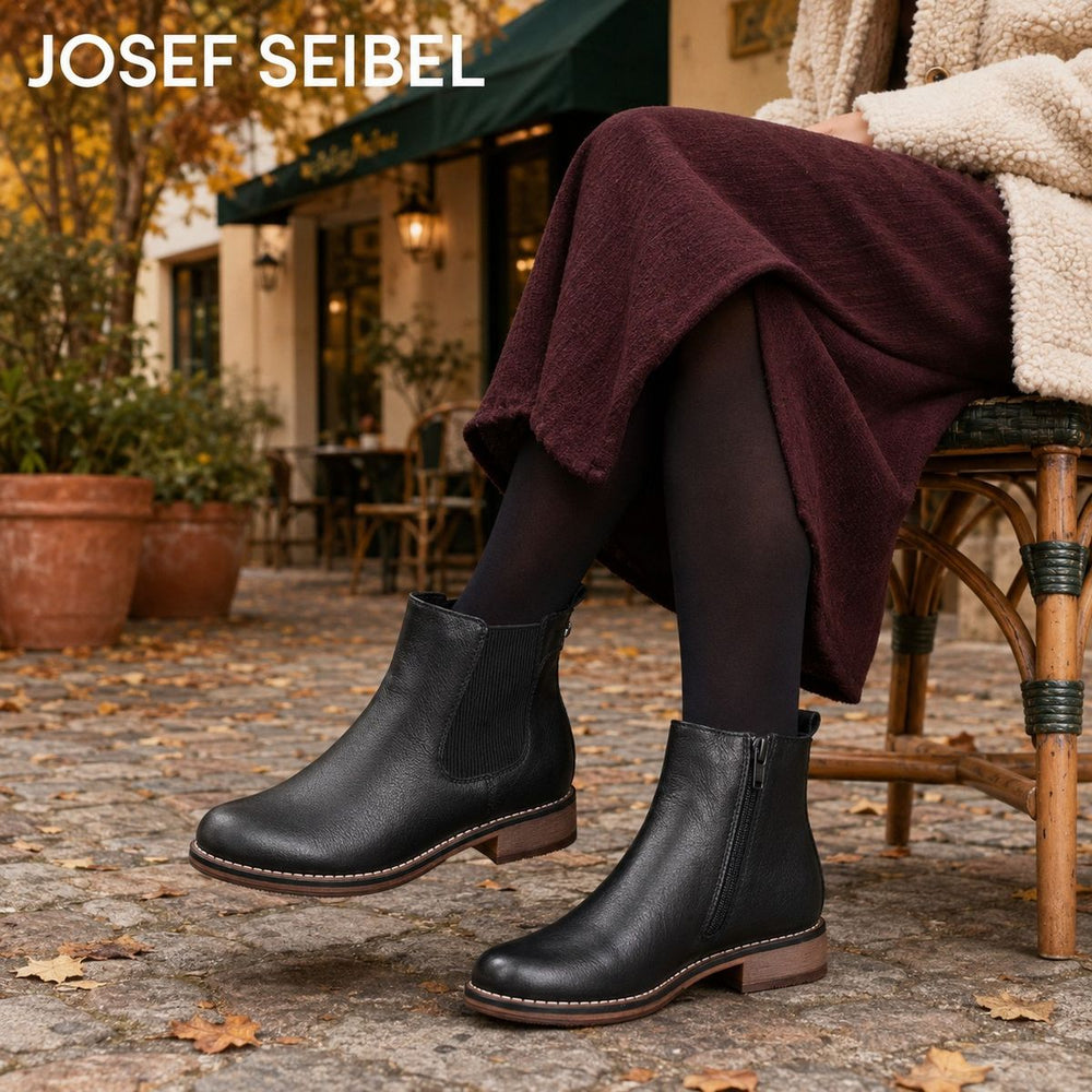 Josef Seibel Berlina 01 Women's Chelsea Waterproof Boot in Black