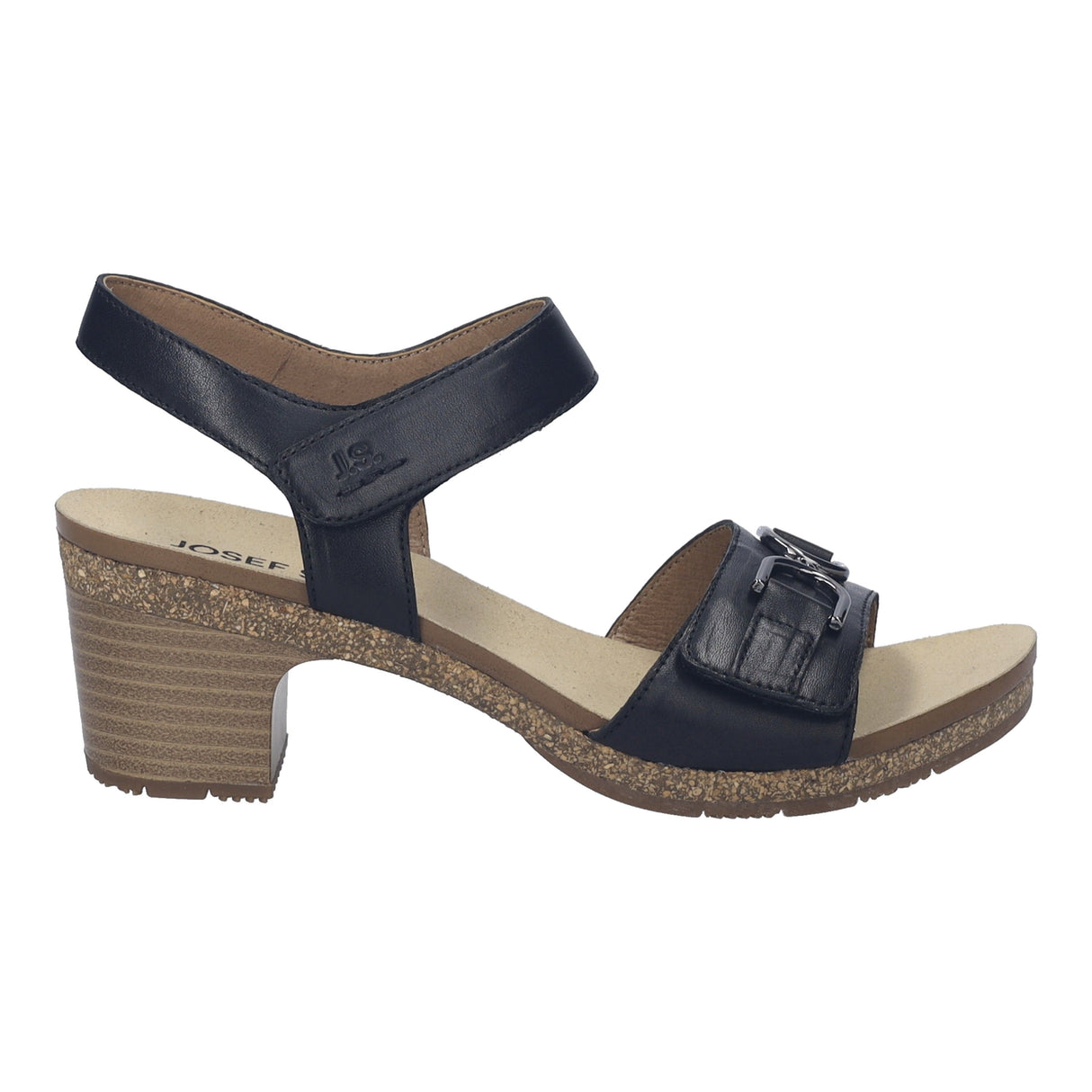 Josef Seibel Grace 05 Heeled Women's Adjustable Sandal in Black