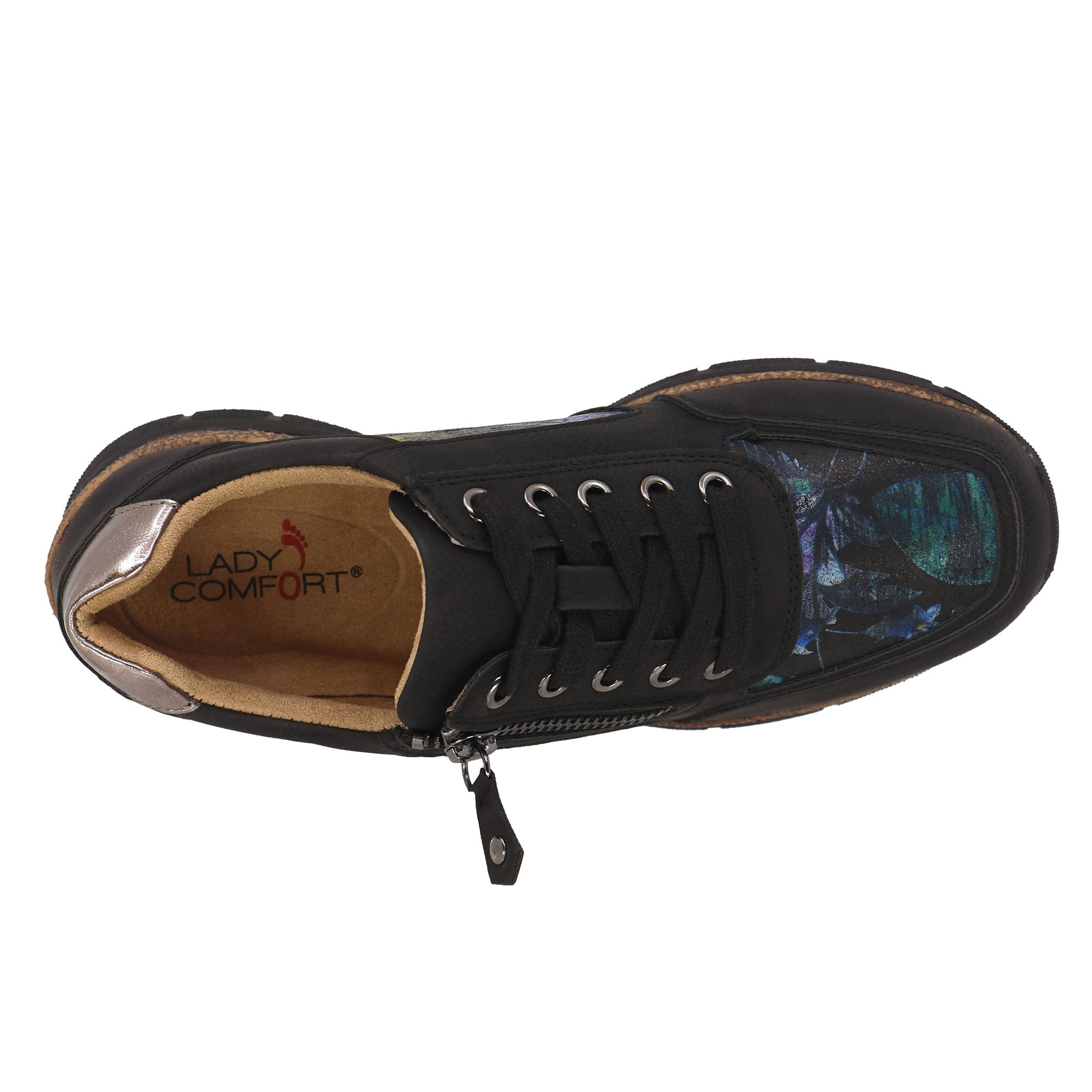 Lady Comfort Mila 01 Women's Shoe in Black Pattern