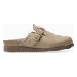 Mephisto Halina Clog in Warm Gray -  Comfortable, All-day wear, soft footbed, leather, classic look, walking shoe, easy on and off, sandal, clog, heel, Mephisto Halina clog, women’s warm gray clogs, Soft-Air technology shoes, Mephisto comfort clogs Canada, velvet leather clogs. style HALI-62860.