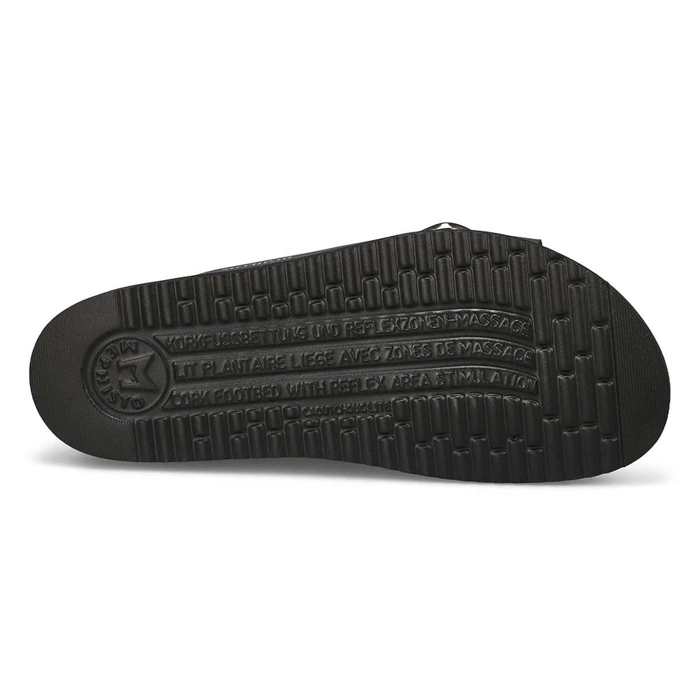 Mephisto Hariana Women's Cork Slide Buckle Sandals in Black