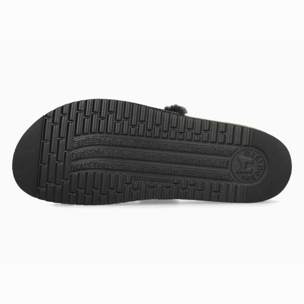 Mephisto Hemeline Women's Cork Sandals in Black