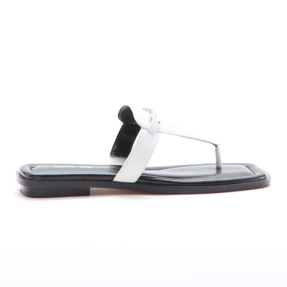 Michael Kors Lena Leather T-Strap Sandal in White
