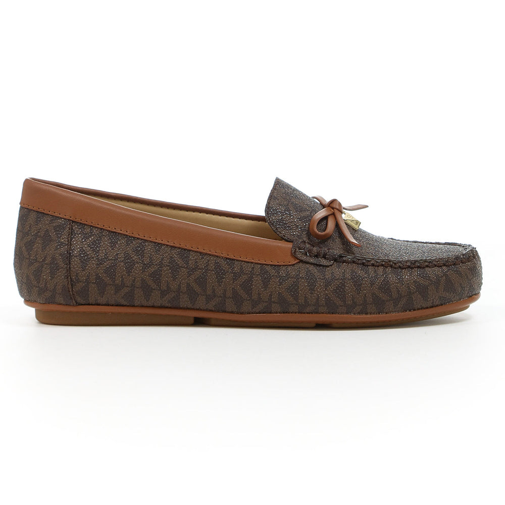 Michael Kors Juliet Mocassin in Brown Luggage Print