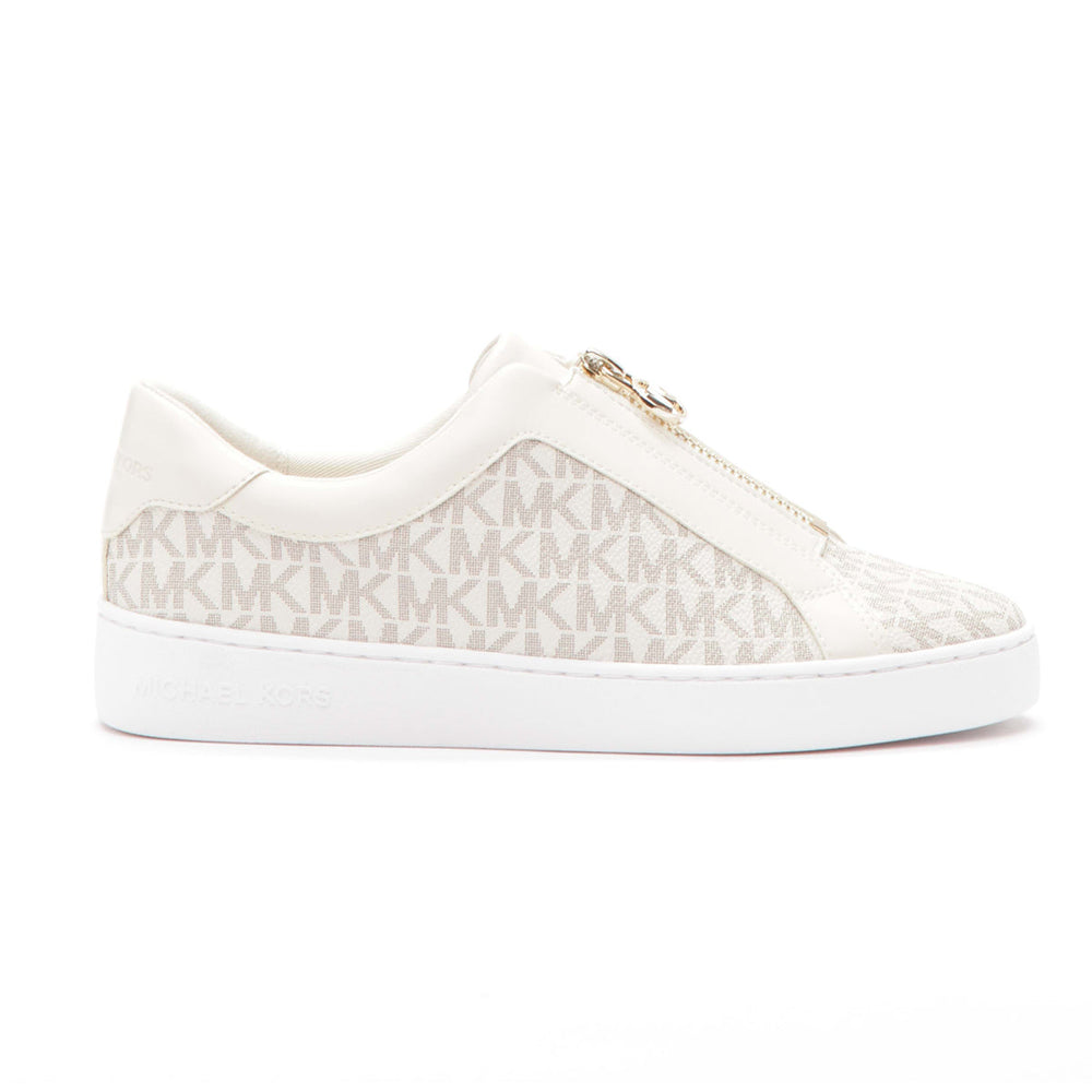 Michael Kors Keaton Zip Sneaker in Vanilla MK Print