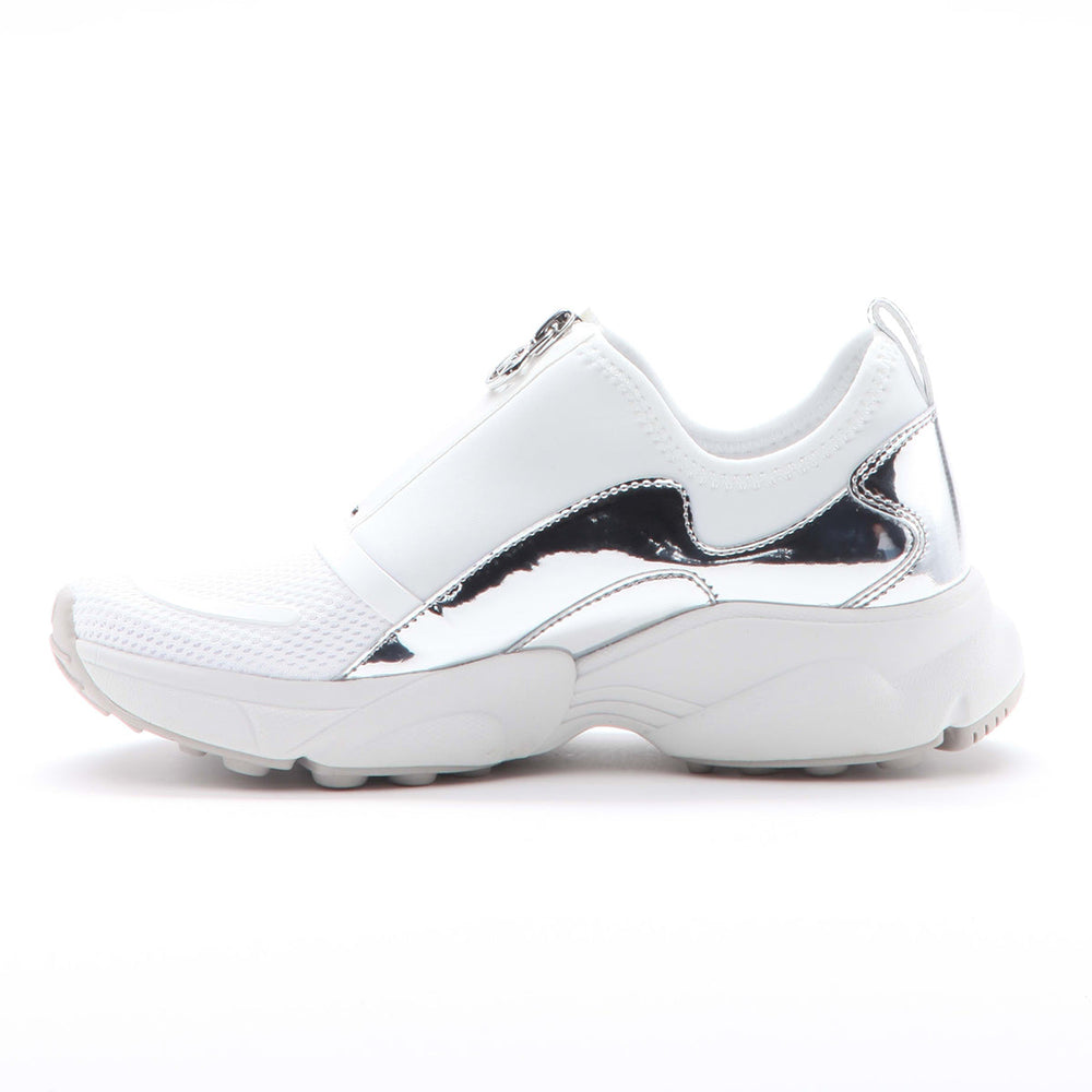 Michael Kors Sami Zip Sneaker in Silver