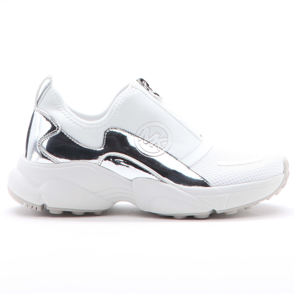 Michael Kors Sami Zip Sneaker in Silver