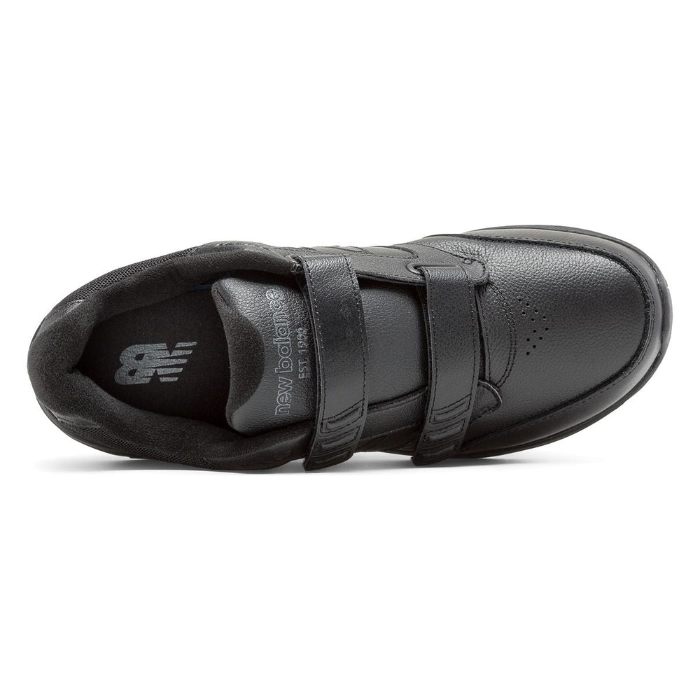 New Balance Men's 928v3 Leather Velcro Walking Shoe – Black