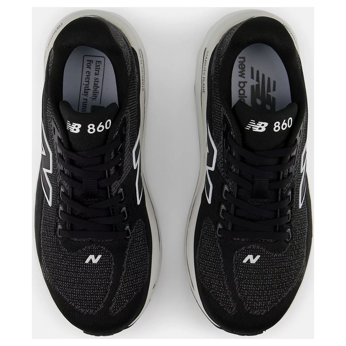 New Balance Women's Fresh Foam X 860v15 Stability Running Shoe – Black White