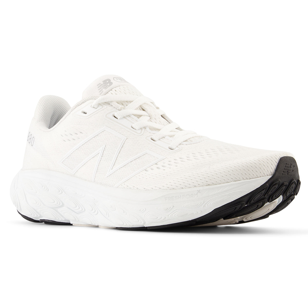 New Balance Women’s 880v14 Fresh Foam running shoe in white with engineered mesh upper, cushioned midsole, and durable rubber outsole – available at Walking on a Cloud Canada. Style #W880W14