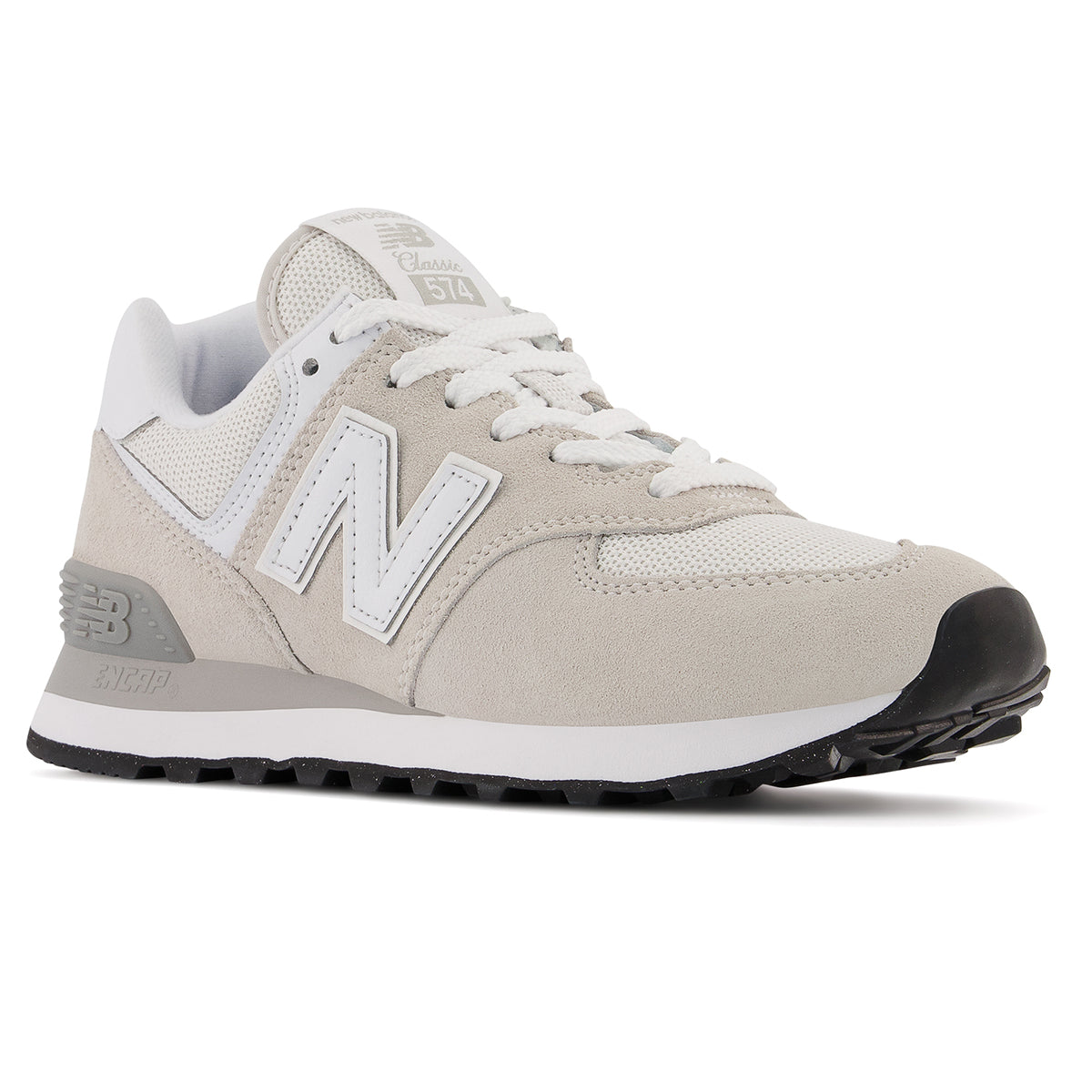 New Balance Women's 574 Core in Nimbus Cloud, Breathable textile & suede, comfortable every day wear. Style #W574EVW