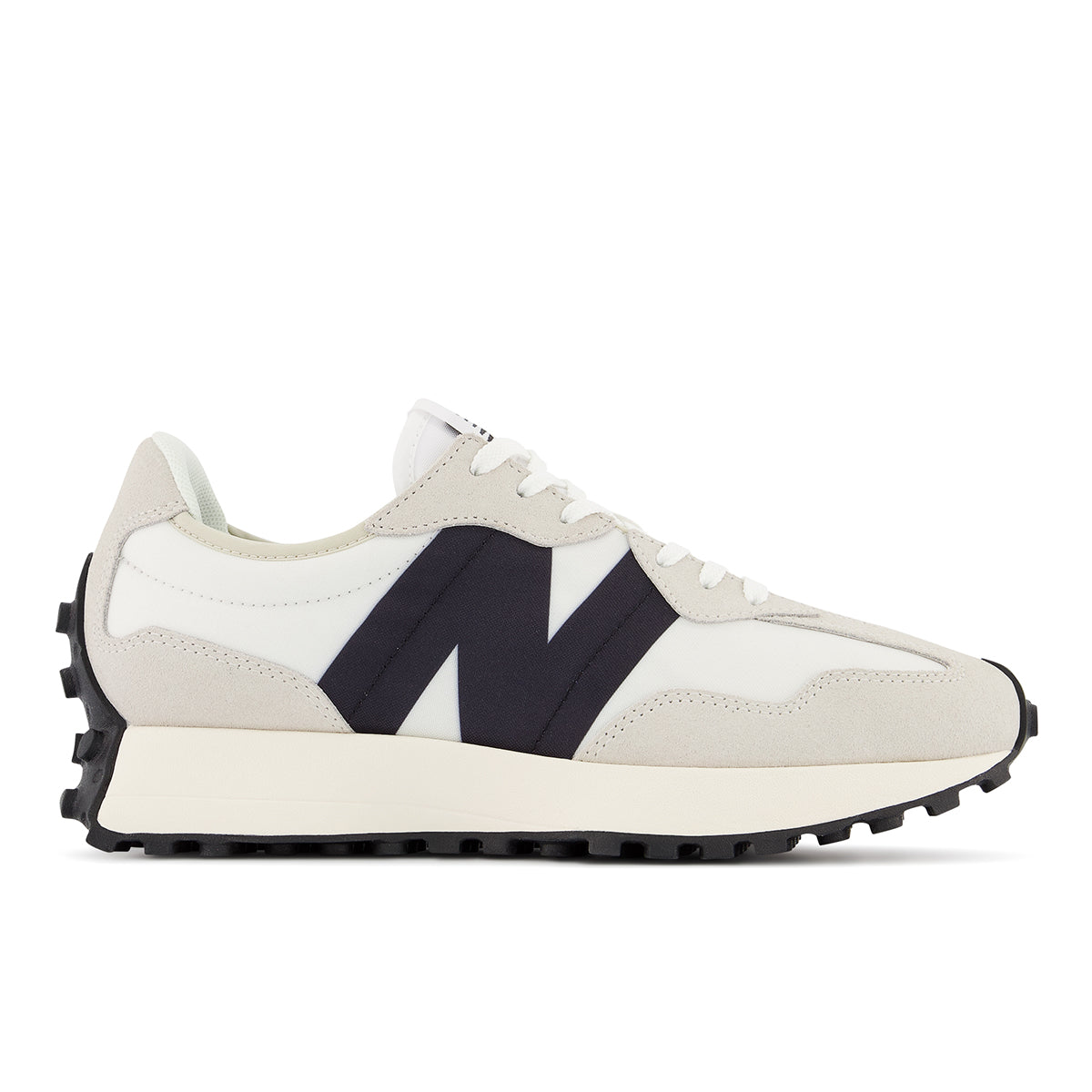 New Balance Women’s 327 Classic Retro Runner — Sea Salt/Black
