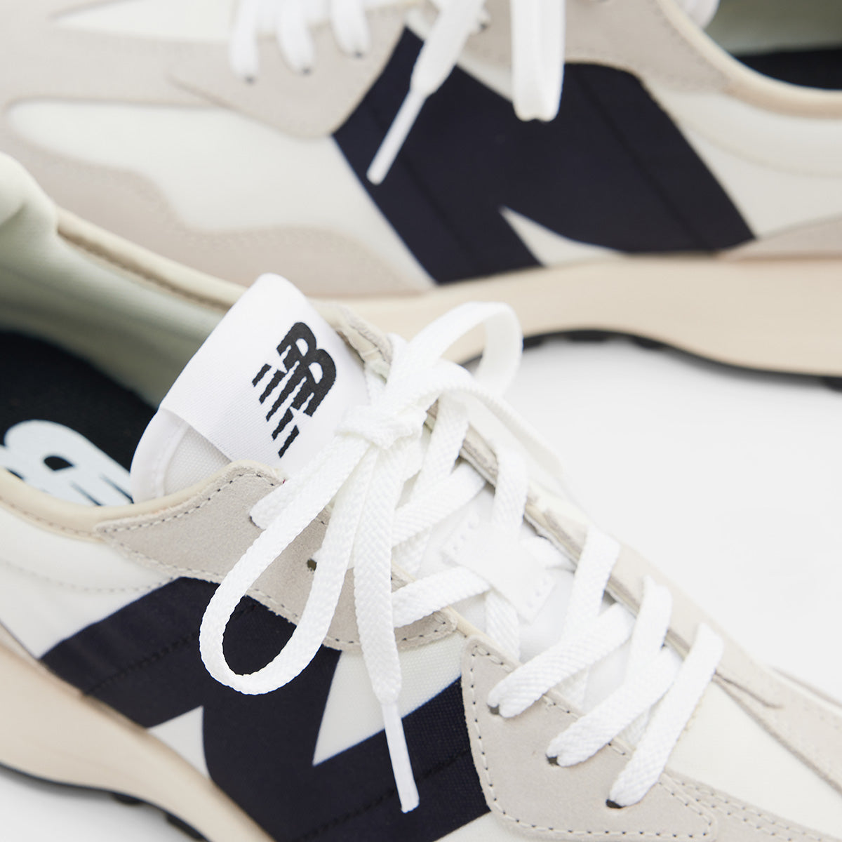 New Balance Women’s 327 Classic Retro Runner — Sea Salt/Black
