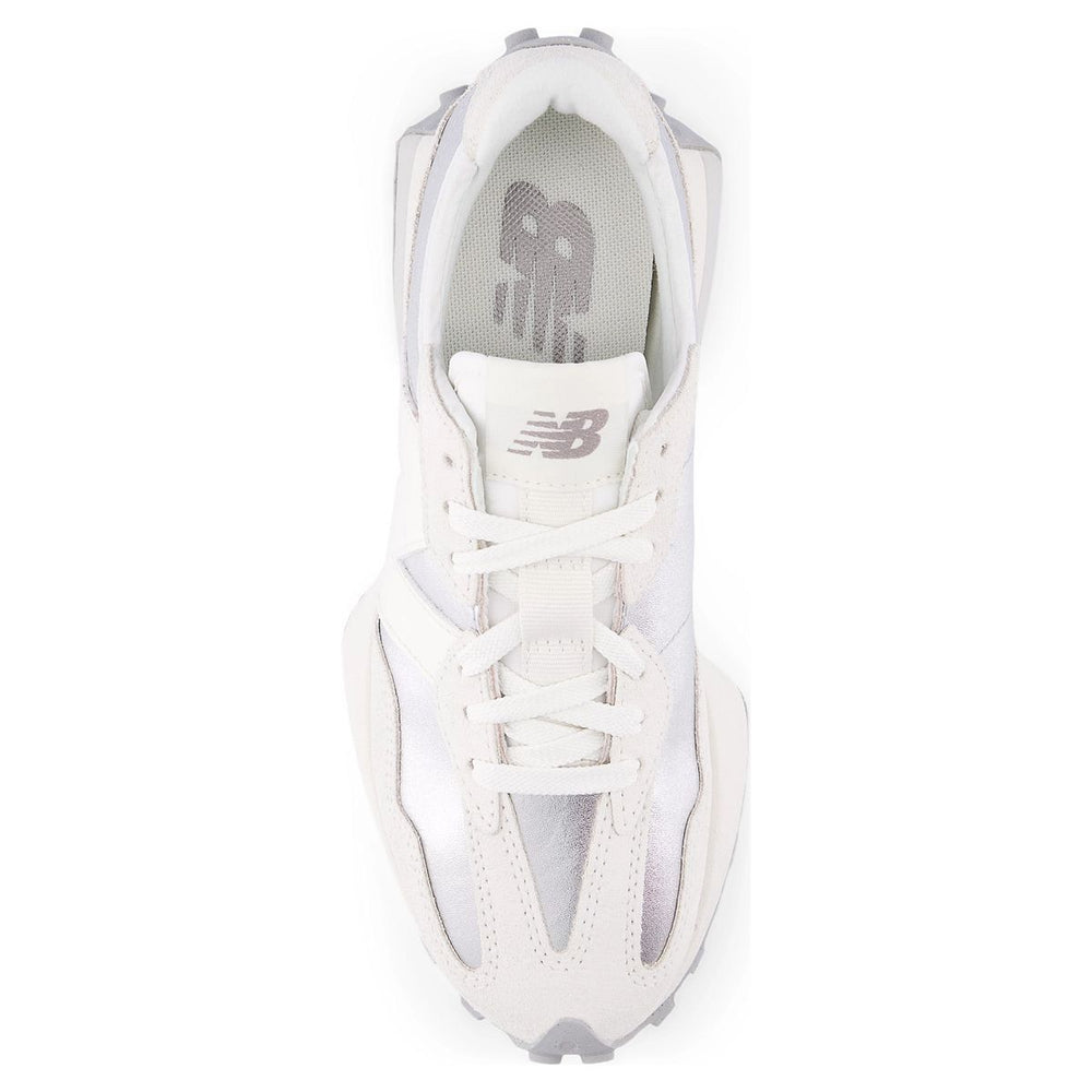 New Balance Women’s 327 Classic Retro Runner — Silver/Sea Salt