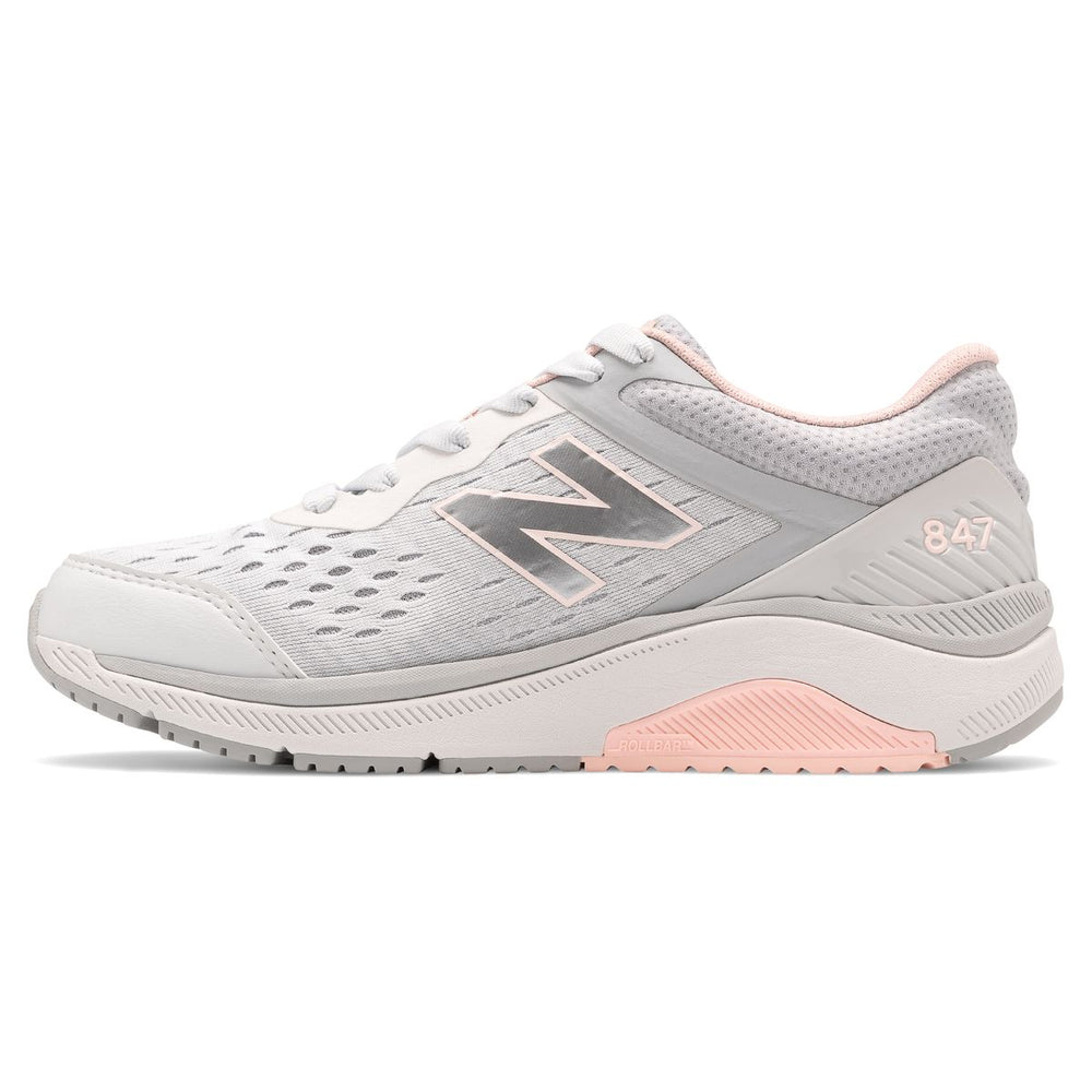 New Balance Women's 847v4 Stability Walking Shoe – Grey Pink