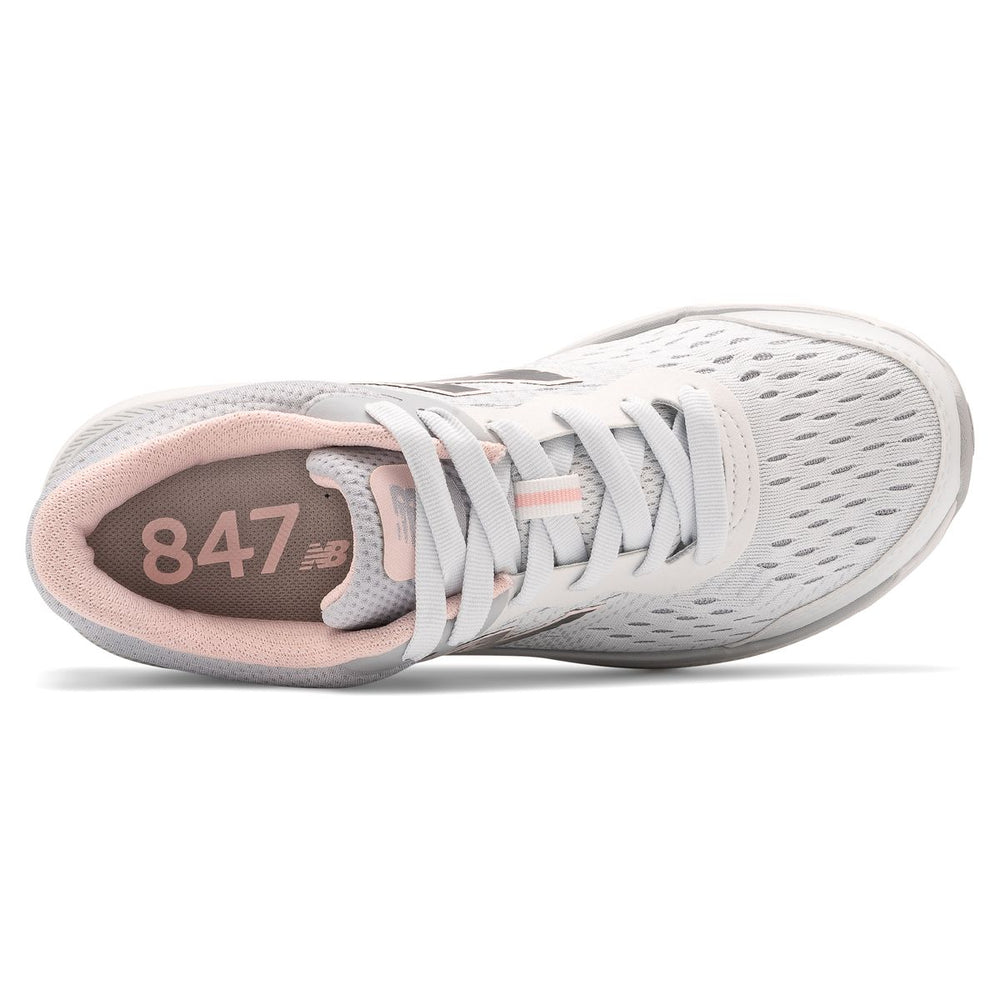 New Balance Women's 847v4 Stability Walking Shoe – Grey Pink