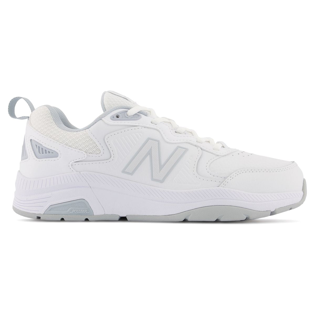 New Balance Women's WX857v3 Trainer in White, Comfortable all day walking shoes, Style #WX608AB5
